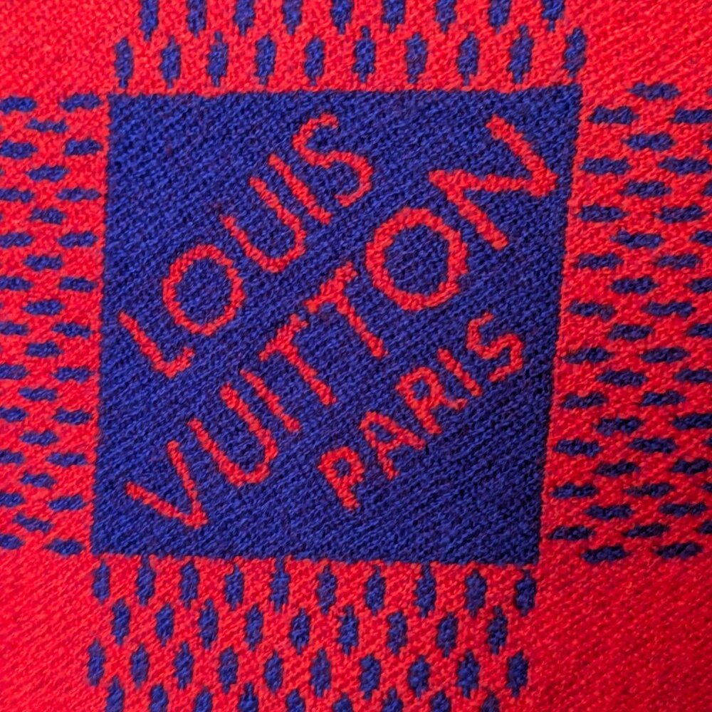 LOUIS VUITTON Damier Masai Large Wool Rug Blanket - RARE - Picture 5 of 16
